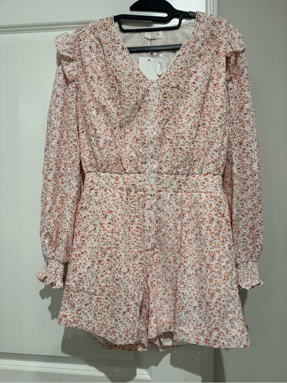 Fate Floral Long-Sleeve Romper NWT